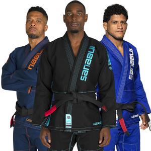 Sanabul Core Competition BJJ Gi for Men & Women Preshrunk Fabric IBJJF Approved Brazilian Jiu Jitsu Training & Competition Gi (A3, Black/Blue)
