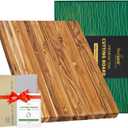 BEEFURNI Teak Wood Cutting Board with Hand Grip (L, 22x16x1.25") Large Wooden Cutting Boards for Kitchen, Reversible Butcher Block, Charcuterie Boards, Mother's Day Gifts, (22"L x 16"W)