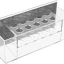 Sewroro Magnetic Marker Holder for Whiteboard 10 Slots Acrylic Desk Pen Organizer Eraser