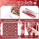 2 x Moukeren 4 Pack Winter Foil Fringe Curtains 3.3 X 6.6 ft Winter Snowflake Foil Curtain Backdrop Wonderland Backdrop Streamers Photobooth Props for Christmas Holiday Party Decor (Blue,Tree)(Red,Snow)