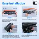 myCartridge TN830XL TN830 TN830 XL 2 Pack Black Toner Replacement for Brother tn830/xl/v TN-830 TN-830XL Toner Use for HL-L2460DW MFC-L2820DW HL-L2405W HL-L2480DW Printer