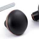 Vintage Style Door Knob Set with Spindle, Antique Door Knobs Replacement Set for Interior Doors, Oil Rubbed Bronze (1 Pack)