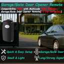 2 Replacement for Multi code Linear 3089 Garage Gate Door Opener Remote Transmitter,308911,MCS308911,10 dip Switch 300mhz,Black