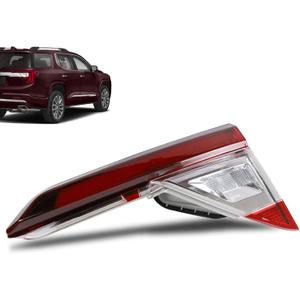 LED Tail Lights Compatible With 2020-2023 GMC Acadia Rear Light Taillights Right and Passenger Side Inner Right Chrome Bezel Replace 85150724