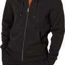 Amazon Essentials Men's Full-Zip Fleece Hoodie (X-Large, Black)
