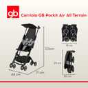 gb Pockit Air All Terrain Compact Lightweight Travel Stroller, Velvet Black