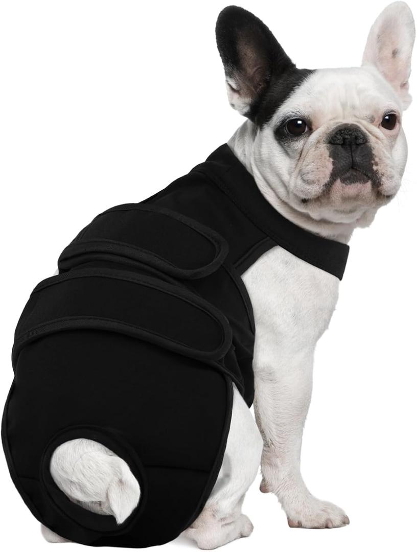 Dog Diapers Female Reusable Washable Period Diaper with Suspender,Adjustable Dog Panties Anti-Harassment, Doggie Diapers for Incontinence, Heat Cycles, or Senior Dogs, Medium