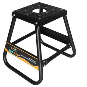GRAND PITSTOP Heavy Duty Motorcycle Stand - Universal Dirt Bike Maintenance Stand, Powder Coated Steel, Non-Slip Off-Road MX Stand (Black)