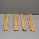 Set of 4 Wooden Mahjong Racks with Pusher, A Blue Rack Bag, American Mahjong Accessories (Yellow)