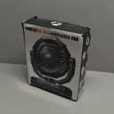 3-in-1 Camping Fan - Detachable Rechargeable Battery Operated Fan with Light & Hook for Tent, Outdoor - USB Table Fan with 4 Speeds for Picnic, BBQ, Fishing, Travel, Hurricane (Orange)