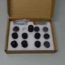 Set of 12 -Sleek Round Matte Black Cabinet Knobs - Modern and Minimalist Hardware for Stylish Home Enhancement - 1 Inch Diameter