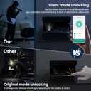 Gun Safe, Biometric gun safes for handgun, Portable Car Pistol Gun Safe Pistol with Keys Keypad and APP Control Hand Gun Lock Box, small safe for Home Bedside Car Wild camping