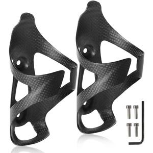 2 Pack Ultra-Light Full Carbon Fiber Water Bottle Cage, Bike Water Bottle Holder Brackets for Road & Mountain Bike