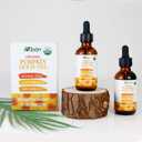 Pumpkin Seed Oil for Hair Growth, 100% Pure Natural Cold Pressed Organic, Moisturizing & Nourishing Dry Damaged Hair & Scalp, for Skin Care, Hair Care, Body Massage, 2 fl oz + 2 fl oz