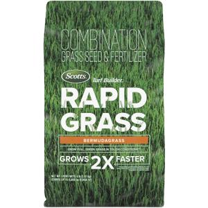 Scotts Turf Builder Rapid Grass Bermudagrass - Combination Fertilizer and Grass Seed for Lawns, Covers Up to 5,000 sq. ft., 4 lb. (EXP 05/10/29)