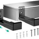 WALI Universal Soundbar Wall Mount, Center Channel Speaker Wall Mount Dual Bracket Hold up to 33 lbs, Arms Extend Adjustment from 3.5 to 6.1 inch (SLK202), Black