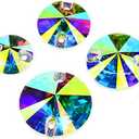 DONGZHOU Sew On Rhinestones Round Flat Back Sew On Glass Rhinestone Sewing Crystal Gems Stone Beads for Costume, Clothes, Garments, Dress, Jewelry, Belt, Shoes and DIY Crafts