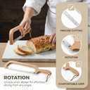 2 x 360 Rotatable Blade Wooden Bread Knife, Left-Hand Friendly, Bread Slicer, Bread Bow Saw