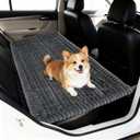 VSIWB Dog Car Seat Cover for Back Seat Fit for Backseat Extenders Dog Bed Mats for Car Soft Nonslip Washable Travel Pet Mat Seat Protector for Cars Trucks and SUVs(Dark Grey, 24.8" x 54")