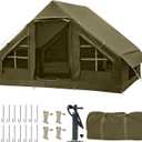 Inflatable Tents for Camping,Easy Blow Up Tent with Hand Pump,4 Seasons Waterproof Air Inflatable Camping Tent House for Family Weekend Camping, 9.8ft X 7.2 ft for 4-6 person