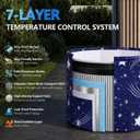 Portable Bathtub for Adults, Foldable Bathtub （31.5"L x 26"）Without Installation with Bottom Cotton Clip, Cold Plunge Tub Suitable for Bathing, Space-Saving, Starlit Sky
