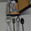 40-Piece Silverware Set, Black Hammered Stainless Steel Flatware Sets for 8, Food-Grade Tableware Set, Including Fork Knife Spoon Set, Durable Home Kitchen Cutlery Sets, Dishwasher Safe