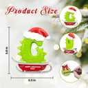 26 Letter Ornaments for Christmas Tree Decoration,Personalized Letters Ornaments, Initial Christmas Ornament, Hanging DIY Letter Xtmas Dinosaur Ornament, Gifts for Family Friends (G)