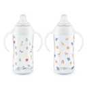 NUK Learner Cup, 8+ Months, Fun Fruits and Animals, Amazon Exclusive Collection, 10 Oz, Pack of 2, BPA-Free, Soft Spout, Spill Proof Sippy Cup