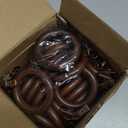 24 Pack Wooden Curtain Rod Rings with Drapery Clips Farmhouse Beech Wood Drapes Rings 1.8 Inch Interior Diameter Rustic for 1.4 Inch Curtain Rod Pole (Retro Brown, Inner Dia 1.8 in)