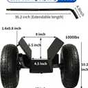 Heavy Duty Panel Dolly, All-Terrain Slab Dolly with 1000 LB Weight Capacity,10-inch Wheels (Black Solid Tire)-Patent Pending