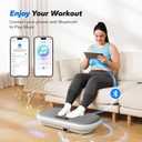 MERACH Vibration Plate Exercise Machine, Vibration Plate 440 Lbs Capacity, Bluetooth and Silicone Pedal, Stimulate Deep Fat, Vibration Plate for Lymphatic Drainage, Vibrating for Weight Loss