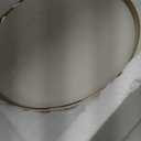 LETAOTAO Dinner Plates, Ceramic dinner Plate Set of 4, 10 inch White Serving Plates with gold trim, Stripe Texture Back, Large Pasta and Salad Plates, Dishes Set with Lipped Edges for Kitchen