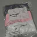 Grip Pilates Socks for Women, Non Slip Yoga Slouch Socks with Gripper, Long Scrunch Tall Crew Sock for Ballet Hospital Pink