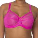 Smart & Sexy Women's Lace & Mesh Full Coverage Bra  Unlined Underwire for Natural Shaping (40DDD, Medium Pink)