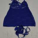 Avidlove Women Babydoll Lingerie Lace Chemise Halter Nightwear Teddy Dress (Large, Blue)