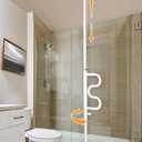 Stander Wonder Pole, Security-Pole and Curve Grab Bar, Tension Mounted Floor to Ceiling Transfer-Pole for Seniors, Elderly Adults, Bathroom Safety Assist and Stability Rail, White