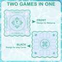 Junkin Floating Mahjong Table Mat for Pool Scalloped Double Sided Waterproof Game Tray for Poker Cards Dominoes EVA Mahjong Table Poker Float Board Water Game Tables for Hot Tub Beach Party(Fashion)