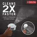 Delta 5-Setting HydroRain 2-in-1 Dual Shower Head with ProClean Spray, Chrome High Pressure Shower Head with Handheld Spray, 1.75 GPM Flow Rate, Chrome 75419