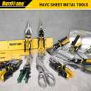 HURRICANE 10 Inch Aviation Tin Snips, Straight Cut Shears for Sheet Metal, Aluminum, Gutter & DIY Projects, Regular Straight Cutting Sheet Metal Cutter