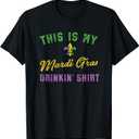 Carnival Party Retro New Orleans Drinking Gift T-Shirt XL