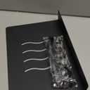 MZDMY Steel Floating Shelves for Wall,Small Wall Shelf，Suitable for Bedroom, Living Room, Bathroom, Kitchen, Office (Black, 11.81x8.46 in)