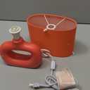 Lampwell LACIO Orange Small Table Lamp for Living Room as Bedside Table Lamp for Bedroom, Modern Ceramic Kids Night Table Lamp, 8.66×4.53×H11.81IN, Bulb Excluded