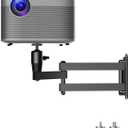 suptek Large Foldable Projector Wall Mount - Adjustable Universal Bracket for Projectors, Compatible with 1/ 4", M4 & M6 Screws, Heavy-Duty & Space-Saving Design, Black, MA1330YTPRO