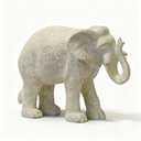 Guichifun Elephant Statues Decor Collectible Figurines - Cream Resin Boho Elephant Decoration Handmade Brings Good Luck Health for Living Room Shelf Office Gifts for Women 7.25 x 3.25 x 5.75 Inch