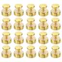 PATIKIL M4x12 Standoff Screws with Spacers, 20 Pack Wall Mounting Hardware Thumb Screw Fasteners for Acrylic Glass Signs Mirrors, Gold Tone 12mm