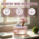 Landscape Night Light Humidifier with 2 Mist Modes, 320mL Large Tank Whisper-Quiet for Baby/Nursery/Office, Portable Mini Air Moisturizer