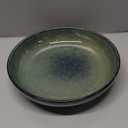 Transmutation Glaze Serving Pasta Bowl,10 inch Ceramic Wide Salad Bowls,50 Ounce Large Big Fruit Bowl for Kitchen, Microwave Oven Dishwasher Safe (Green)