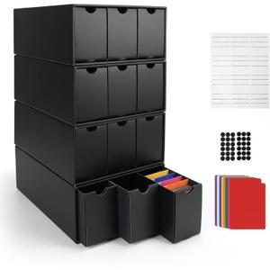 RLAVBL 12-600 CT Trading Card Storage Box with 48 Dividers, 12000+ Card Deck Box for MTG, TCG, PTCG, and Sports Cards Organizer