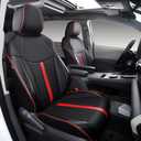 Custom Sienna Seat Covers for 2021-2026 Toyota Sienna 7-Seat, Black+Red