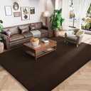 Amearea Modern Area Rugs for Bedroom Living Room, 4x6 Feet Brown Thickened Memory Foam Rug, Fluffy Indoor Washable Rugs Non Slip Minimalist Carpet for Kids Boys Girls Dorm Nursery Room Decor
